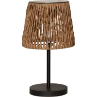 Star Trading LED-bordlampe Cesta 48 cm brun/svart plast/metall
