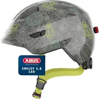 ABUS Sykkelhjelm - Smiley 3.0 - Grey Space - - 51-55 cm - Sykkelhjelm