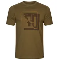 Härkila H-Logo S/S T-skjorte Herre Dark olive, XL