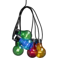 Konstsmide 2378-500 Party-lyskæde Udvendigt via strømdrift Antal pærer 90 LED (RGB) Varmhvid Oplyst Længde: 4.5 m