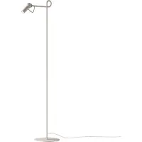 Kdln LED-gulvlampe Bird, hvit, 126 cm, metall, dimbar