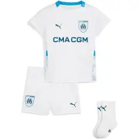 Puma Olympique de Marseille 24/25 Home Babykit Toddler, Clothing, White/Azure, 6-9M