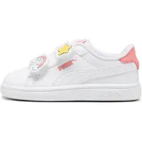 Puma Smash 3.0 Badges Sneakers Toddlers, Shoes, White/Passionfruit, 26