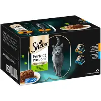 Sheba Megapack Perfect Portions 64 x 37,5 g - Kalkun og tunfisk i saus