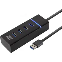 ACT AC6300 grensesnitt-hub USB 3.2 Gen 1 (3.1 Gen 1) Type-A 5000 Mbit/s svart (AC6300)