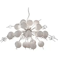 Näve Hengelampe Explosion i hvit/krom 98 cm