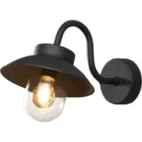Konstsmide 417-750, Utendørs veggbelysning, Sort, Aluminium, IP44, Fasade, I