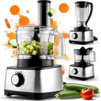 ProfiCook PC-KM 1063 - Kjøkkenmaskin - 1200 W - rustfritt stål / svart