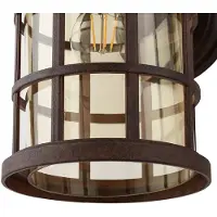 LINDBY utendørs vegglampe Ankea, rust/amber, 37 cm, IP23, E27