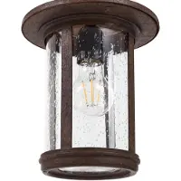 LINDBY veilampe Zayn, rustfarget, glass, høyde 109 cm, IP65