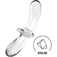 Shots Double Crystal - Glass Dildo - Transparent