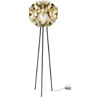 Slamp Flora – design-gulvlampe, gull