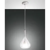 FABAS LUCE Pendellampe lilla, klar, 1-lampe, glass