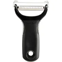 Oxo 1054751v2, Rett skreller, Rustfritt stål, Svart
