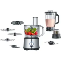 Severin KM 3892 - Kjøkkenmaskin - 1200 W - børstet rustfritt stål / svart