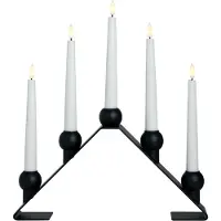 Fyrklövern Watt & Veke Luna adventslysestake 38 cm, Black