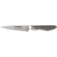 Global Gs-108/sc 12cm Utility Scalloped Blade Kjøkkenkniv