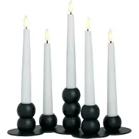 Fyrklövern Watt & Veke LYKKE lysestake 28 cm, Black