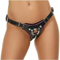 Orion Stap-on i Lær med Sexy Rosa deltaljer