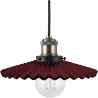 Globen Lighting pendellampe COBBLER, mørkerød, Ø 25 cm