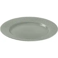 Lyngby Porcelæn Rhombe Earth Lunch Plate-21 Cm-moss Flat Tallerken