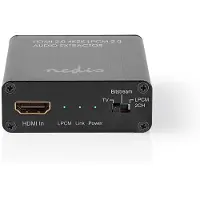 Nedis Hdmi-lyduttrekker Hdmi Inn Til Hdmi Toslink Ut 4k Metall 3.5 Mm 60hz