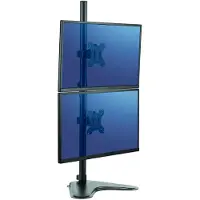 Fellowes Professional Series Free-standing Dual Stacking Monitor Arm - Stativ - for 2 skjermer - stål - svart - skjermstørrelse: inntil 32