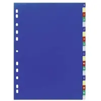 Durable 675527, Alfabetisk faneindeks, Flerfarget, Portrett, A4, 220 mm, 297 mm
