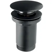 Ferro S285-BL-B AVLØP/PLUGG KLIKK RUND MED OVERFLØM G5/4 SORT // S. AVLØP KLAK-F-S285-BL-B