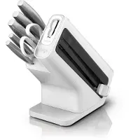 Ninja StaySharp knivblokk i rustfritt stål med integrert knivsliper 6-delers sett (K62006EUWH)