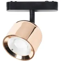 LINDBY LED-spot 48 V Lumaro, rosa gull, Ø 8,2 cm, aluminium, dimbar