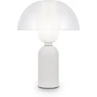 Maytoni Memory bordlampe, hvit, høyde 42 cm, keramikk