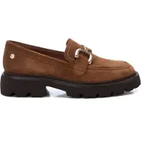 Carmela for woman. 16195202-CAMEL Leather moccasins 161952 brown (39), Flat, None, Casual