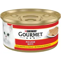 Gourmet våtfôr 24 x 195 g - And og kylling