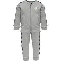 Hummel Joggedress - HMLBille - Grå Melert - - 1 år (80) - Joggedress
