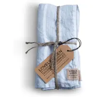 Fyrklövern Lovely Linen Misty serviett 45 x 45 cm 4-pk, Strip Sky