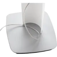 Kdln gulvlampe Shakti, sølv, hvit satinert, høyde 200 cm