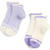 Puma Heritage Quarter Socks Women (2-pack), Clothing, Purple/White, 39-42