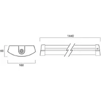 Sylvania LED-taklampe Deltawing, 144 cm, IP44, 840