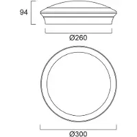 Sylvania Start Surface ceiling, Ø 30 cm, Multipower, HF-sensor