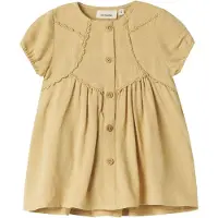 Lil´ Atelier Lil' Atelier Kjolebody k/e - NbfDamla - Viskose/Lin - Taos Taupe - - 56 - Kortermet body