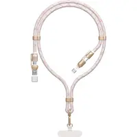 Dudao L20MAX 4in1 Cable / Lanyard USB-A / USB-C / Lightning PD QC 65W 1.5m - Pink