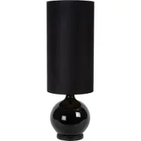 Lucide Esterad gulvlampe, svart, Ø 34 cm, høyde 100 cm, glass