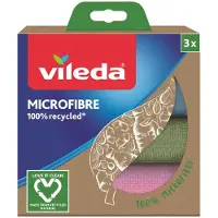 Vileda mikrofiberklut 100% resirkulert 3-pk