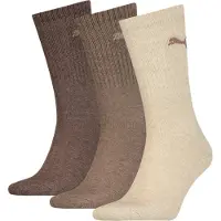 Puma Sokker - 3-pack - Regular Crew - Light Brown Melert - - 43/46 - Sokker