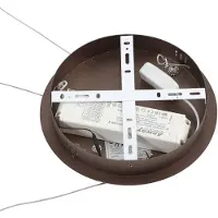 LUCANDE Smart LED-pendellampe Yonam, kaffe, 1-lys, Tuya