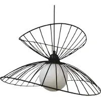 ROYALTECH Hengelampe Vertigo, svart, glass/metall, E27, Ø 50 cm