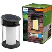 Philips LED-solcelledrevet utendørs vegglampe Juda UE, sensor, IP44