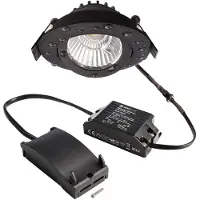 Deko-light Innfelt taklampe Dione, IP44, 3000 K, svart, dimbar