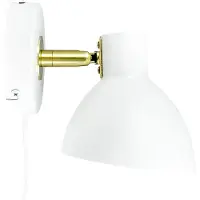Dyberg Larsen vegglampe Lilje, hvit, Ø 16 cm, metall